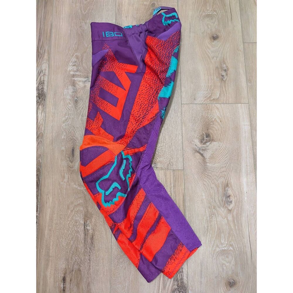 Fox Racing 180 Motocross Pants Women’s 1/2 Purple Orange Y2K Moto Dirt Bike - Picture 3 of 15